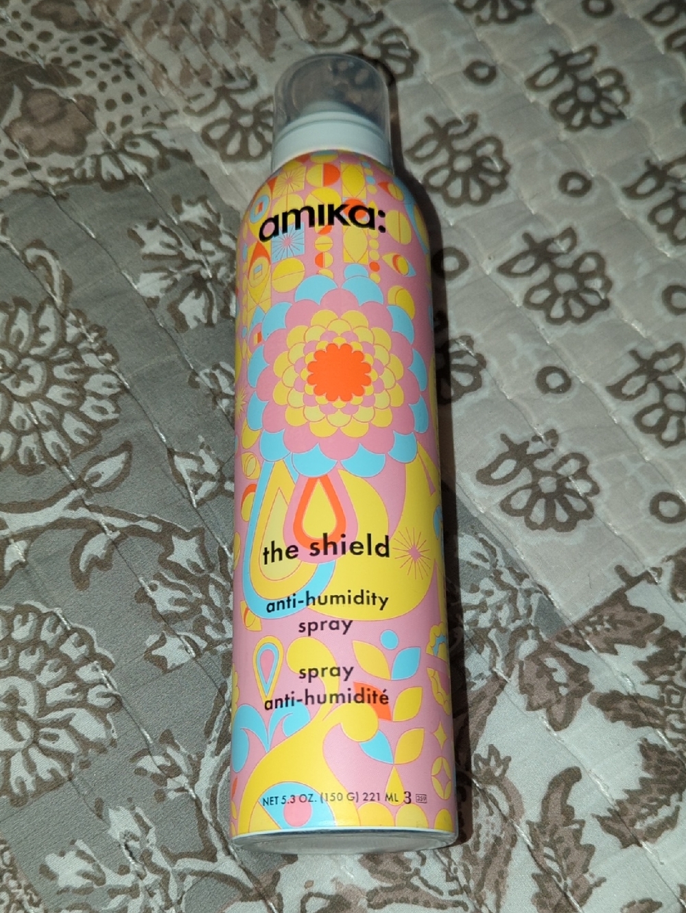amika Anti-Humidity Shield Spray – Pink & Yellow Packaging
